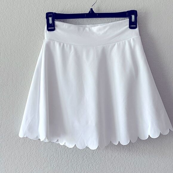 J Crew Factory Active Skort with Scalloped Hem Size XS in White NWT - Picture 7 of 8